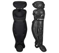 Champro Optimus MVP Double Knee 14.5'' Baseball Catcher’s Leg Guards, Black