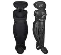 CHAMPRO Optimus MVP Double Knee Baseball Catchers Leg Guards 16.5"""" Length Black CG100B