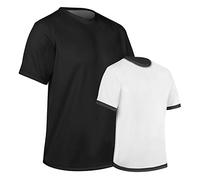 CHAMPRO Unisex's Revtee Reversible Tee Shirt, Black, White, M