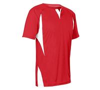 Champro Wild Card 2 Button Polyester Baseball/Softball Jersey, Adult Small, Scarlet,White