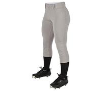 Champro Women's Tournament Traditional Low-Rise Polyester Softball Pant Grey