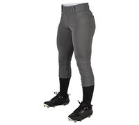Champro Women's Tournament Traditional Low-Rise Polyester Softball Pant, XX-Large, Graphite