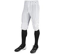 CHAMPRO Youth Triple Crown Pinstripe Knicker, White/Black, Small