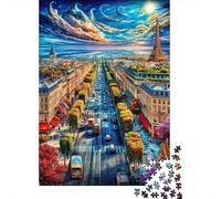Champs-Élysées 1000 Piece Jigsaw Puzzle with Whimsical Design - A Charming Challenge for Adults And Kids Age 14 Years Up38x26cm/1000pcs