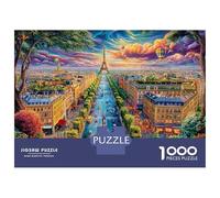 Champs-Élysées Puzzle 1000 Pieces, Whimsical Challenge Toy Jigsaw Puzzles for Adults And Kids Age 14 Years Up 38x26cm/1000pcs
