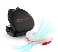 Champs MMA Breathable Gumshield for Boxing, Jiu Jitsu, Muay Thai, Wrestling and Combat Sports. Easy Fit MMA Gum Shield Super Tough Boxing Mouth Guard (White, Ages 10 and Above)