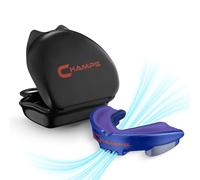 Champs MMA Breathable Gumshield for Boxing, Jiu Jitsu, Muay Thai, Wrestling and Combat Sports. Easy Fit MMA Gum Shield Super Tough Boxing Mouth Guard (Blue, Ages 10 and Above)