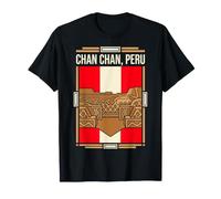 Chan Chan Peru Flag Archaeological Travel Art T-Shirt