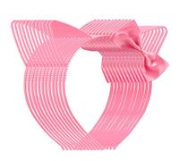 Chanaco 12Pcs Cat Ears Headbands Party Decorations Pink Bow Kitty Plastic Hair Accessories Cute Gabby Headpieces Birthday Favors Halloween Costume Kawaii Gifts