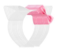 Chanaco 12Pcs Cat Ears Headbands Party Decorations Pink Bow Kitty Plastic Hair Accessories Cute White Gabby Headpieces Birthday Favors Halloween Costume Kawaii Gifts