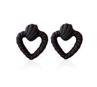 Chanaiqw Heart Hollow Out Stud Earrings for Women Romance Big Statement Earring Jewelry Idea Gifts for Mom Lover and Friends Candy Color, Resin, No Gemstone