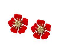 Chanaiqw Vintage Flower Stud Earrings Exaggerated Oversized Daisy Flower Earrings Statement Jewelry for Women, Resin, No Gemstone