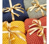 Chanasya Textured Knitted Super Soft Throw Blanket with Tassels Warm Cozy Plush Lightweight Fluffy Woven Blanket for Bed Sofa Couch Cover Living Bed Room Acrylic Yellow Throw Blanket (50x65)- Golden