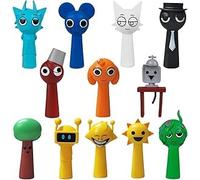 CHANCCI 12pcs S-prunki Cartoon Figures,Sprunki Action Figures,Sprunki Cartoon Characters,Sprunkis Wenda Statue,Colorful Toy Figures for Kids for any S-prunki Games fan Girls and Boys (B-12PCS)