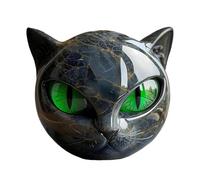 CHANCCI Black Cat Stone Sculpture,Handcrafted Marble Look Resin Statue with Amber Eyes,Elegant Home Decor & Gift-Ready Art Piece Figurine Carved Healing Gifts for Cat Lovers