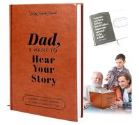 CHANCCI Dad I Want To Hear Your Story,A Father's Guided Notebook To Record His Life Story,Dad Journal Book For Recording Life,Birthday Gifts For Dad, Leather Wrapped Hardback Father's Day gift