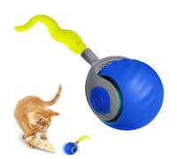 CHANCCI Speedy Tail 2.0,Speedy Tail Cat Toy,USB Rechargeable Smart Cat Toys Ball,Smart Interactive Cat Toy with 2 Modes,Automatic Moving Cats Toy Ball,Cat Toys for Indoor Cats Adult (Blue)
