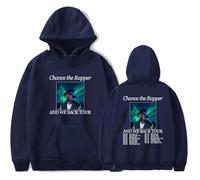 Chance The Rapper And We Back Tour Hoodies Unisex Casual Long Sleeve Sweatshirt Clothes (M,Navy)