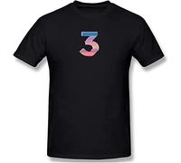 Chance The Rapper Coloring Book 3 Men T Shirt Summer Short Sleeve Tee Tops Black (Large)