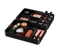 CHANCETSUI Bathroom Modular Drawer Organizer Set - Stackable 3-Piece Storage Trays for Personal Care, Makeup, Skincare, Grooming Tools