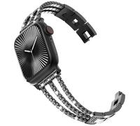 CHANCHY 42mm(series 11 10) 41mm 40mm 38mm Compatible with Apple Watch Strap for Women,Bling Strap Sparkling Crystal Bracelet Replacement Band for iWatch SE 3 2 1,Series 11 10 9 8 7 6 5 4 3 2 1,Black