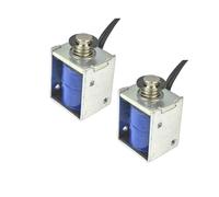 CHANCS DC 6-12V Micro Push Pull Solenoid Electromagnet Mini Solenoid Linear Actuator Magnet Valve Stroke 3mm Open Frame Solenoid Electromagnet Linear 2PCS