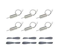CHANCS Hollow Cup Motor 6PCS Wired Micro Coreless Motor with Small Propeller for RC Aircraft Helicopter Toy