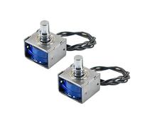 CHANCS Push Pull Solenoid 5mm Stroke DC 3V 6V Micro Solenoid Electromagnet for Small Devices 2PCS