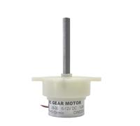 CHANCS Slow Speed Micro Electric Motor 6V 5RPM DC 12V 10RPM Shaft 38.5mm High Torque Rotary Speed Cylinder Shape Deceleration Reducing Motor Plastic