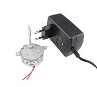 CHANCS TYC-40 12V DC 5RPM Shaft 35mm With DC Power Adapter Input 110V/240V Output DC 12V Small Gear Motor