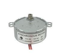 CHANCS TYC-50 Synchronous Motor 12V AC 5-6RPM Flush Shaft 5.5mm CW 4W Gear Motor Fan Motor
