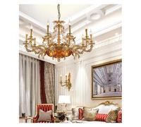 Chandelier, 2025 French Style All Copper Palace Bedroom Restaurant, Creative Personality, Luxurious Atmosphere, Villa Club Lights(10heads)
