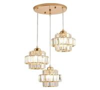 Chandelier 3 Lights Factory Crystal Chandeliers Crystal Light Luxury Pendant Light Indoor Ceiling Hanging Lamp Crystal Pendant Lighting for Kitchen Island Dining Rooms Living Room