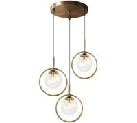 Chandelier 3 Way Disc Pendant Light Industrial Vintage Chandelier Cluster Glass Globe Droplight Metal Home Decor Ceiling Hanging Lamp Kitchen Island Loft Dining Room Indoor Lighting Fixture