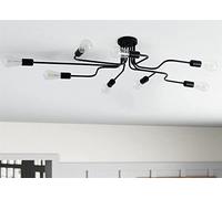 Chandelier, 8 Light - Flush Mount Ceiling Light Modern Wrought Iron Industrial Wind Ceiling Lamp for Study Bedroom Dining Room Clothing Store Led Lights
