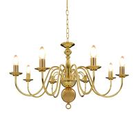 Chandelier 8xE14 Bulbs Ceiling Pendant Lamp Living Room Silver/Golden vidaXL