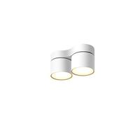 Chandelier, Aluminum shallow Mounted Double-Headed Downlight Led Ceiling Single Light Bold Light Bean Gall Light Grille Light Ceiling Ceiling Foldable Spotlight(White,Neutral light)