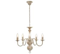 vidaXL Chandelier Golden 5 x E14 Bulbs