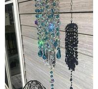 Chandelier Aurora Wind Chimes, Colorful Crystal Wind Chimes Home Garden Patio Lawn Hanging Decoration Ornament, Gardens Terraces Corridors
