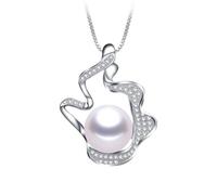 chandelier big natural freshwater pearl necklaces pendants for women irregular zircon jewelry light
