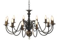 Chandelier Ceiling Hanging Lamp 12 x E14 Bulbs Multi Colours vidaXL