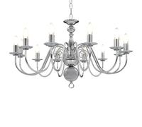 Chandelier Ceiling Hanging Lamp 12 x E14 Bulbs Multi Colours vidaXL