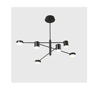 Chandelier Ceiling Lamp Light Living Room Decor Bedroom Dining Table Cafe Restaurant Led Molecule Lamp Metal Acrylic,Black-6 Heads