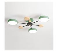 Chandelier Ceiling Lights Sputnik Chandelier Mid Century Ceiling 3 Light Fixture White Green Gray Wood Farmhouse Close to Ceiling Light Molecule round Lighting for Bedroom Dining Room Living