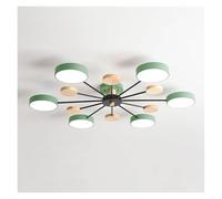 Chandelier Ceiling Lights Sputnik Chandelier Mid Century Ceiling 3 Light Fixture White Green Gray Wood Farmhouse Close to Ceiling Light Molecule round Lighting for Bedroom Dining Room Living