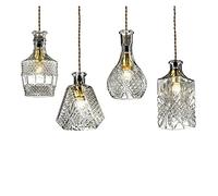 chandelier Chandelier Crystal Chandelier Creative Retro Chandelier Ceiling Lamp Bar Living Room Bedroom Dining Room Glass Bottle Chandelier Lighting, Suitable for Bar, Living Room Pendant
