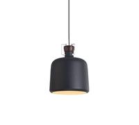 Chandelier Chandelier, Nordic Minimalist Style Creative Color Metal Pendant Lamp, Ceiling Light, Restaurant Study Room Decorat Hanging Light, Adjustable Height(Black,36cm)
