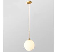 Chandelier Chandelier Northern Europe Living Room Bedroom Bedside Single Head Chandelier Brass Pendant Lights American Decoration Restaurant Bar Shop Glass Round Hanging Lights