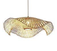 Chandelier Chandelier,Wicker Hanging Lamp Lamp Shade Rattan Ceiling Light Fixtures Kitchen Island Bedroom Chandelier Dining Room Bathroom Light Hand-Made Light, Nature Color(55/ Color
