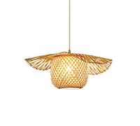 Chandelier Chandelier,Wicker Hanging Lamp Lamp Shade Rattan Ceiling Light Fixtures Kitchen Island Bedroom Chandelier Dining Room Bathroom Light Hand-Made Light, Nature Color(55/ Color